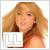 A pixelated image of a person with long light brown hair wearing an orange sleeveless top, positioned against a white background.