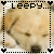 nine identical puppy images with 'sleepy...' text above each, bordered by dotted lines and small heart symbols
