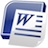 Blue and white document icon with stylized 'W' symbol on paper, pen positioned to the left of the page.