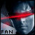 A four- shows a person with red laser beams across their eyes, each displaying different pixelation and text variations