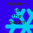 Blue snowflake icon with 'Winter is the best!!' text on a solid blue background, showing pixelated animation changes