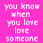 Pixelated text on bright pink background with purple sparkles under 'someone' in two identical side-by-side