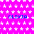 A static image with a bright pink background covered in white star patterns, featuring repeated blue text "OLIVIA" in a pixelated font.