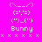 Pixel art bunny icon with white text 'Bunny' on bright pink background, featuring two identical static frames in a