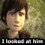 A pixelated image shows a character with brown hair and a black dragon-like creature against a blurred green background, with text at the bottom.