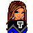 Animated contact sheet showing cheerleader-themed pixel art icons with text labels and blue/white color scheme.
