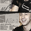 A split-screen image shows a person in a black shirt with white text on the top half and a smiling person with a heart drawing on the bottom half.