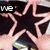 A star-shaped icon with pink outlines and black fill, featuring three distinct text labels across its sections.
