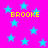 Bright pink background with scattered light blue stars and four instances of the word 'BROOKE' in yellow pixelated text.