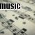 Static image with musical notes background and text reading 'music is medicine for the soul' in bold black letters.