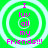 Green background with four identical circular patterns containing pink text reading "I luv all my Friends!!!" in a