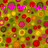 Pixelated floral pattern with pink text reading 'jannah loveher friends' at top, small pink '<3' symbol below center on green-yellow background.