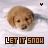 Animated contact sheet of a golden retriever puppy in snow with "LET IT SNOW" text, showing frame-by-frame animation changes across 10 sampled frames arranged in a 4x3 grid.