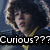 six pixelated images showing a person with curly hair in a dark hooded jacket over yellow clothing, each displaying different text overlays