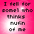 Four identical pink display black pixelated text reading "I fell for somel who thinks nufin of me" with a bright white glow effect on the background