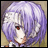 A pixelated anime-style character with purple hair and red eyes on the left, next to a black background with white text reading "Anime IM" above smaller text "COM" on the right.