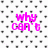 Pixelated text in bright pink on a white background with black dots, featuring 'why can't' top-left, 'edward cullen' top-right, and 'exisit?' bottom-left.