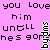 Pixelated text on pink background with partial white-and-black striped figure on right.