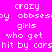 Pixelated text on a bright pink background with blue highlighted sections, displaying repeated phrases in white block letters.