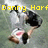 Pixelated image of a person in a white shirt and black shorts lying on a green background with yellow text reading 'Danny H' above.