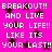 Bright pink background with repeated white pixelated text and dark brown star shapes.
