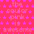 A static image with a bright pink background covered in repeating light purple stars and the text "the color pink is awesome" in light purple.