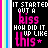 Pixelated text and star symbols on a black background with vertical color bars, animated across showing star color changes