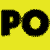 A static contact sheet of 17 frames showing a yellow background with black pixelated text fragments, arranged in a 5x4 grid with the last cell empty.