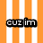 A split-screen image with orange and white vertical stripes on the left, displaying 'cuz im' and 'like dat', and a blue-toned background on the right showing 'cool' over an indistinct figure.