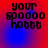 Pixelated text 'your spoooo hotta' on red and blue gradient background with shifting light effects.