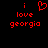 Red pixelated text and a heart symbol on black background, with one version showing the heart as part of the 'i' character.