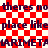 Red and white checkered background with repeated dark purple text reading "theres no theres no place like place like ARIMETAARIMETA" in a pixelated font.