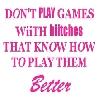 Static image of pink text on white background with pixelated and cursive typography styles.