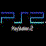 Pixelated digital artwork featuring four distinct gaming-related text and logo elements on a black background, with blue, green, and yellow color schemes.
