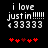 Pixelated text and heart symbols on black background with red hearts changing in animation.