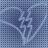 Animated contact sheet of a heart-shaped icon with broken lines and text fragments arranged across frames, set against a blue pixelated background.