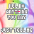 Animated contact sheet of a repeating text-based buddy icon with alternating phrases and color variations on a tie-dye background.