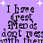 Purple background with white stars and black text reading "I have great friends don't mess with them" in four repeated sections.