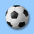 A soccer ball icon with black and white on a light blue background, paired with text "SOCCER IS MY LIFE" in pixelated font across cyan and gray sections