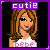 Pixelated character with brown hair and green eyes wears white shirt with pink text, displayed in six showing subtle facial expression changes