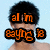 Six show a person with short dark hair against light blue background, each displaying different overlaid text in orange or red pixelated font