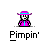 Animated contact sheet of a pixel art character with pink outfit and purple hat performing various actions across 21 frames, including standing alone, interacting with another character, and changing poses.