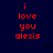 Red pixelated text on dark blue background with small black heart outlines, repeated in a pattern
