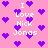 Pixelated pink background with purple heart shapes and white text reading "I Love Nick Jonas" in multiple scattered arrangements.