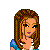 Pixel art contact sheet showing a female character's head, torso, and legs with blue text reading "Look I'm @Me Hot!" on white background.