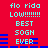 Red background with cyan text and blue horizontal bars arranged in a pattern, displaying repeated phrases