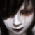 A static image of a pale-skinned figure with dark hair, red eyes, and subtle mouth movement.