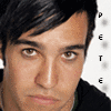 A person with dark hair and brown eyes appears in two side-by-side frames with a white background featuring vertical text and a pink heart symbol.