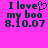 Pixelated text on bright pink background with heart symbol replacing 'e' in 'love' on left side, static text on right side.