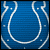 Blue background with white curved lines forming a circular shape and scattered small squares.